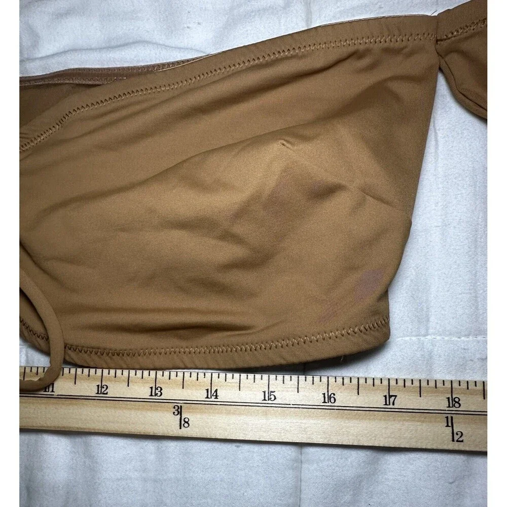 SKIMS Recycled Swim Long Sleeve Bikini‎ Top Almond Women's SIZE 3X NWT